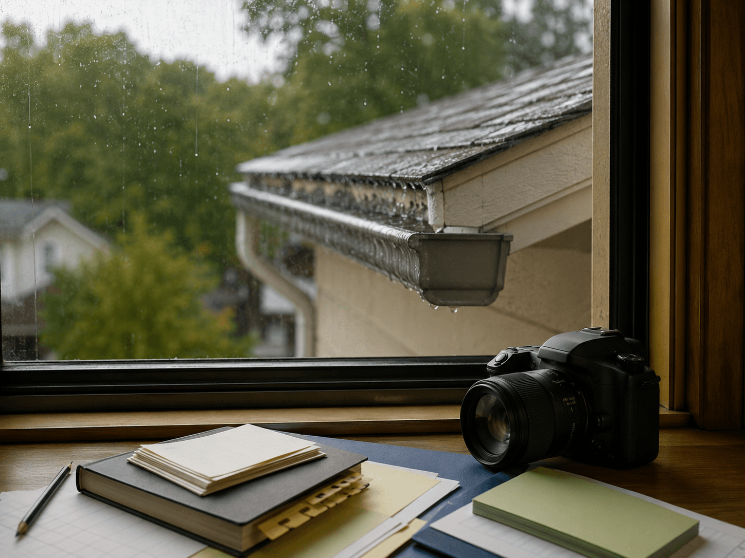 Household record scene for Exterior / rain observation